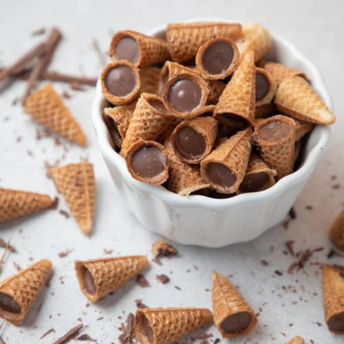 Image of Nova Nova Best Bite Choco Filled Cones - Pack of 4 | Belgian Chocolate | 100% Eggless | No Added Preservatives (100g)