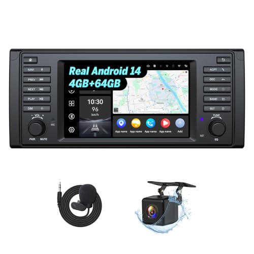 Image of Eonon 4+64G Wireless CarPlay Android Auto Car Stereo Compatible with BMW 5 Series 1995-2002 (E39), 7 Inch Touchscreen Car Radio with Bluetooth, AM /FM, SWC, GPS Navigation, WiFi - (E39X7 Upgrade)