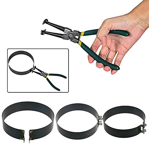 Automotive Engine Piston Ring Compressor Pliers Set,Compressor Set with Pliers and 14 Bands Piston Ring - Thumbnail 3