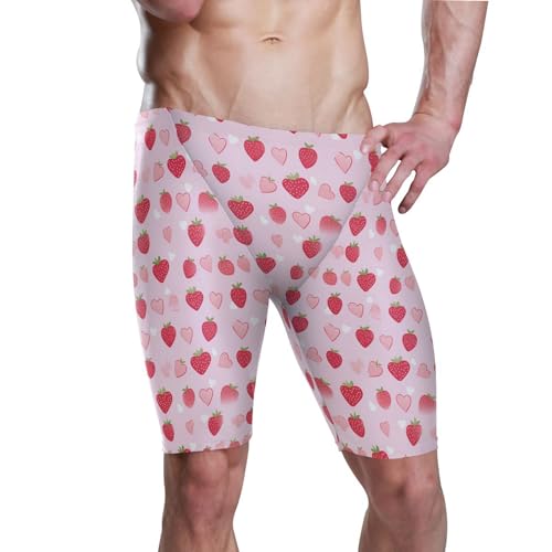 UMIRIKO Strawberry Fruit Men's Swim Jammers Swimsuit M B0402872