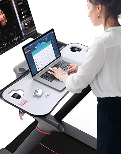 Qsxou OF2QSX-WHITE Treadmill Desk Attachment,Peleton Tread Tray Accessories Laptop Stand thumb #1