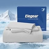 Elegear Silver Infused Cooling Bed Sheets King, Arc-Chill® 3.0 Cool Tech, Silver-Ion Freshness, Cooling Sheet Set for Hot Sleepers & Night Sweats, Breathable Soft & Dry, Deep Pocket 18', 4PCS