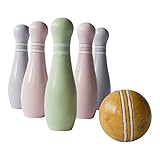 Jung und Alt Ihren Bowling Fähigkeiten ausüben können mit diesen herrlichen Pastellfarben Junior Holz Kegeln. Set besteht aus 6 x Holz-Kegel aus Holz, je 18 cm hoch und ein wunderschön Ball 7,5 cm. Alternative Geschenkidee. Geeignet für Kinder ab 3 Jahre +. Spielen bei gesellschaftlichen Anlässen wie Hochzeiten und Grillabende. Ideal für Urlaub, Ausflüge in den Park, drinnen oder draußen spielen. Leicht verstau in Box. Neu für 2018 und erhältlich zu kaufen jetzt. Teil der traditionellen Garten Spiele Sammlung.