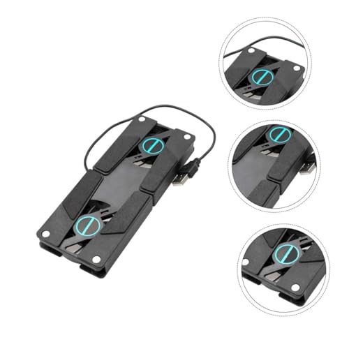 Veemoon 2 Pcs USB Cooler para Laptop con Ventiladores Dual miniatura 7