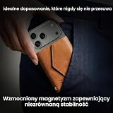 TECHMADE Portfel MagSafe z adapterem magnetycznym w zestawie - Potrójna kieszeń na 6 kart i banknotów - blokada RFID, zamknięcie magnetyczne - smukła i kompaktowa konstrukcja, Brązowy, Taglia Unica