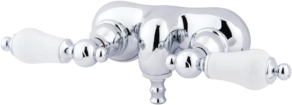 Kingston Brass CC46T1 Vintage 3-3/8-Inch Wall Mount Tub Faucet, Polished Chrome