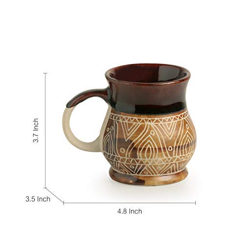 Ensemble de tasses à café en céramique bicolore marron beige du pack Aport