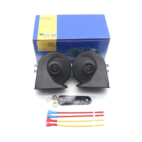 LVEE DL75 Car Horn 12V IPX6 waterproof Loud Universal Fit Electric snail Horns kit High Low Tone Truck Bus motorcycle Vehicle horn