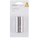 Office by Martha Stewart 1890771 Discbound Large Discs 12 PK Nickel Finish (44475)