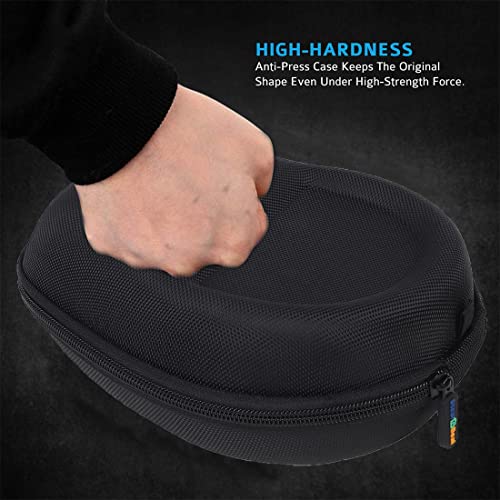 Stealodeal Headset Headphone Carrying Case Earpads Storage Bag Headphone Pouch Portable Anti-Pressure (Oxford-Black)