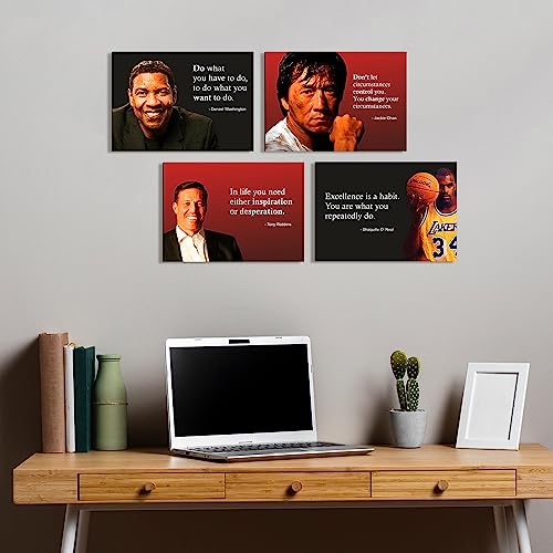 Image of PAPER PLANE DESIGN Poster Frames Quotes Size- 8.25 x 11.75 inch, Set of 4, Motivational (J)