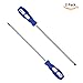 Phillips Screwdriver and Slotted Screwdriver,QM-STVR 12''Screwdriver Length Shank Screwdriver Magnetic Tip Cross Head Flat Head NO.2 Screwdriver (2 pack 12'' phillips and slotted screwdriver)