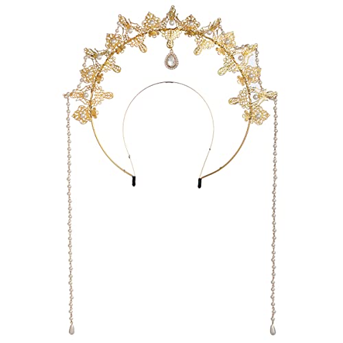BLESSUME Halo Crown Mary Goddess Headband Women's Halloween Costume Goddess Headpiece (Style 14)