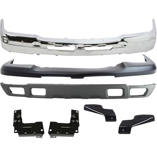Garage-Pro Front Bumper Cover Kit For 2003-2006 Chevrolet Silverado 1500 Avalanche 1500 & 2500 Models w/o Body Cladding Textured 7pc chevy silverado 1500 accessories w/Bumper Bracket Valance