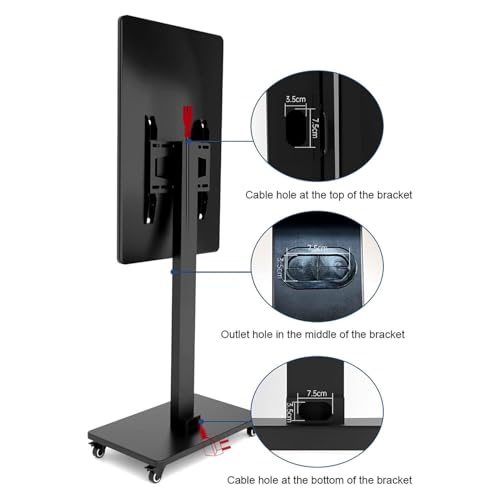 Soporte de TV móvil con ruedas para pantallas de 32-65" miniatura 3