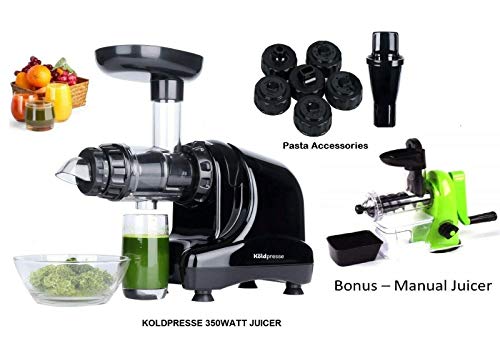 KoldPresse Horizontal Cold Press Juicer Slow Macerating for Healthier Juicing and Higher Yield