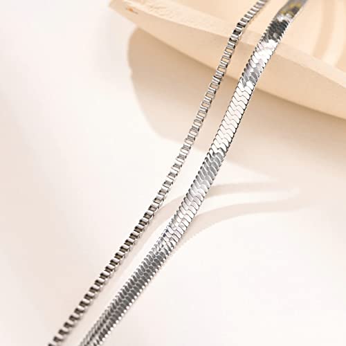 Collier acier inoxydable de qualité supérieure avec double chaîne 20 pouces