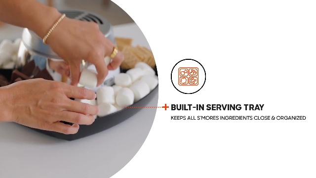 Sharper Image Electric S’mores Maker – 6 Marshmallow Roasting Sticks & Serving Tray Station| Indoor Smores Kit| Kids & Family Party Activity| Kitchen Gadget| Movie Night, Sleepover, Housewarming Gift