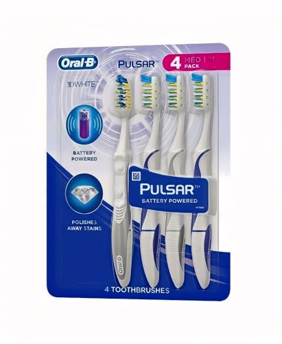 Oral-B Pulsar Vibrating Bristles Toothbrush, Medium, 4 Pack