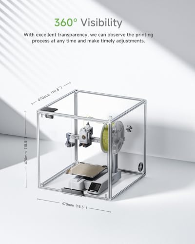 3d printer enclosure for bambu lab a1 mini 360 transparent acrylic enclosure with led light odor isolation noise reduction constant temperature 3d printer cover box 470x470x470mm