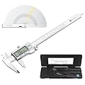 Neoteck 8 inch Digital Caliper and Feeler Gauge Set, Stainless Steel Electronic Vernier Caliper Measuring Tool Fractions/Inch/Metric Conversion Large LCD Screen