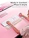 Meatanty Keyboard and Mouse Wrist Rest Set, Computer Wrist Pad Support, Ergonomic Keypad Hand Rest Combo, Memory Foam Typing Desk Accessory Carpal Tunnel Cushion, Laptop Office Home School Women Pink