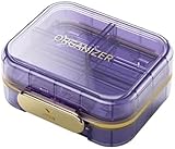 English Tragbarer Tabletten-Organizer für den täglichen Gebrauch, wöchentlicher Pillendosen, 7 Tage 3 mal am Tag, mit 21 Kopartmenten für Vitamine, Lebertran, Nahrungsergänzungsmittel und Medikamente,