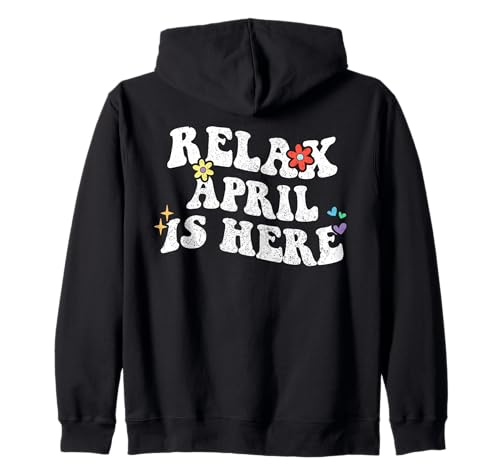 Retro Groovy Relax April Is Here Funny Mother's Day Name