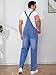 Runcati Men's Denim Bib Overalls Jeans Fashion Loose Fit Adjustable Straps Boot Cut Trousers Jumpsuit with Multi Pockets
