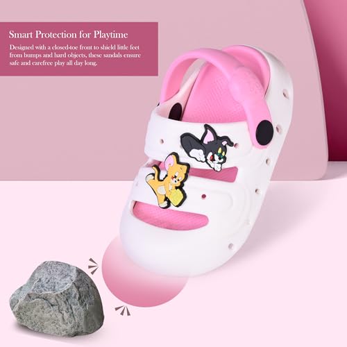 Image of GLJ Kids Comfort Clogs Sandals For Boy And Girl, 1 to 4 Years, Two-Strap Design, Easy To Wear Slip On, Dust and Waterproof, 7101