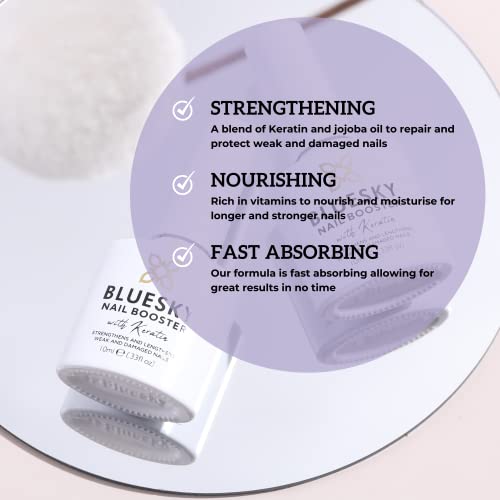 Bluesky Nail Booster with Keratin 10ml, Nail Strengthener, Repair for Weak, Damaged Nails, Strengthener Treatment for Stronger, Longer Natural Nails, Contains Jojoba Oil - Image 3
