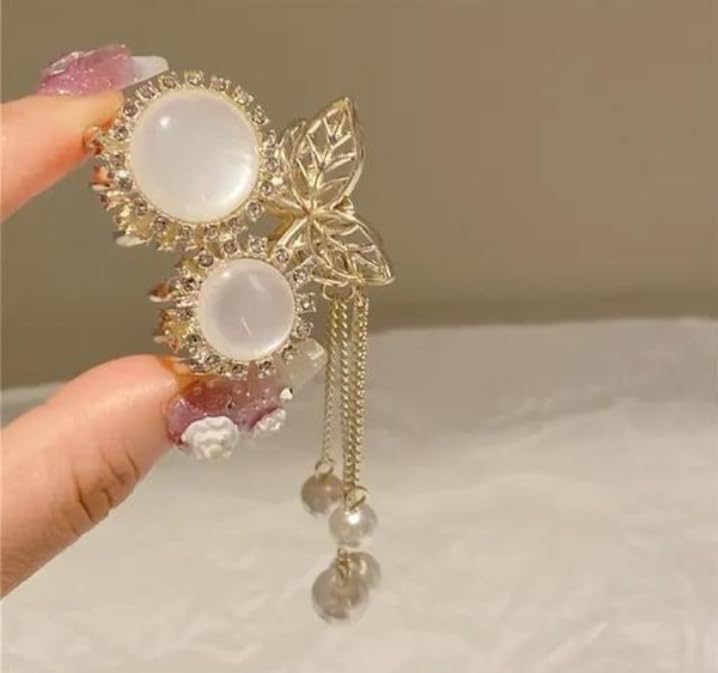 Flair Fascinators Hair Claw with Cherry Design and Leaves Latkan, Metal, 1 Piece