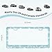 QUANQIUFEI 2 Pack Bling License Plate Frames, Sparkly Rhinestone Diamond Car License Plate Cover for Women, Stainless Steel Car Accessories with Glitter Crystal Caps (Aqua Bohemica)