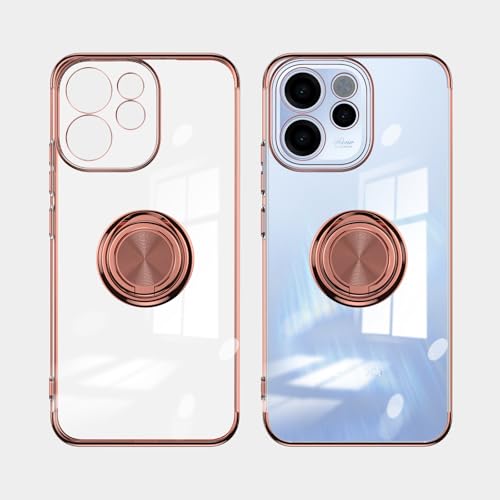 Lnobern �V���v�� �P�[�X �Ή� OPPO Reno 15A �P�[�X �����O �J�o�[ �J�����ی� ���΂݂ɂ��� �ʌy ���� �X���� ����~�� �X�g���b�v�z�[�� case (���[�Y�S���[�h, For OPPO Reno 15A)