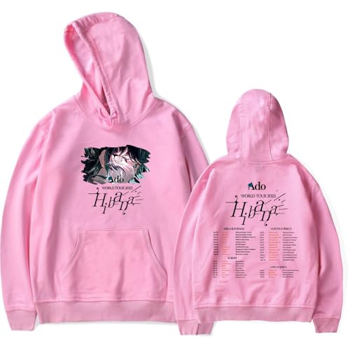 Ado Hibana Tour 2025 - Sudadera con capucha para hombre, rosa, S