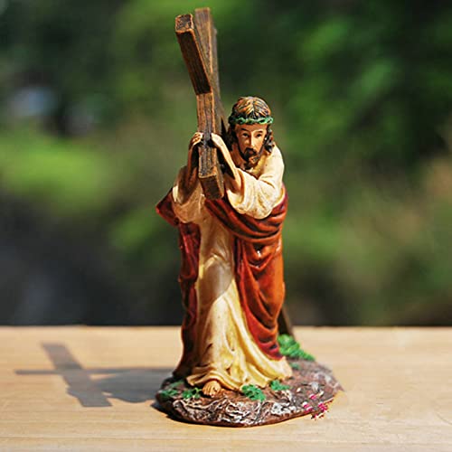 Colcolo Handgeschilderd religieus beeld Jezus kruis kruis kruis katholiek figuur van - Image 5