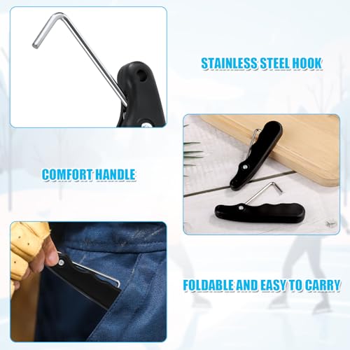image for lasuroa Hockey Skate Tightener, Foldable Shoe Lace Puller Anti-Slip St