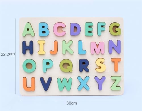 Tabuleiro Pedagógico Encaixe Divertido Letras Maiúsculas De Madeira - Toy MIx