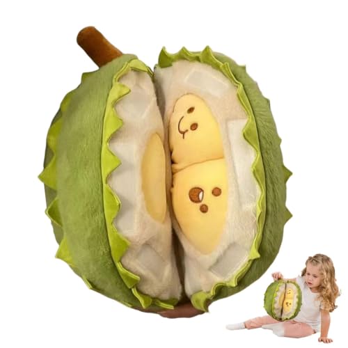 Jouet en peluche durian grand format et coussin de décoration amovible