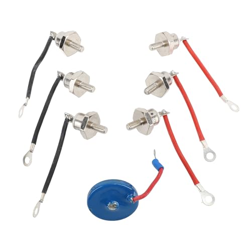 TOPINCN Kit Redresseur à Diodes, Conversion de Puissance Optimale pour Groupe électrogène 70 A avec Longueur de Câble de 8 Cm, Comprend 3 Diodes Positives et 3 Négatives