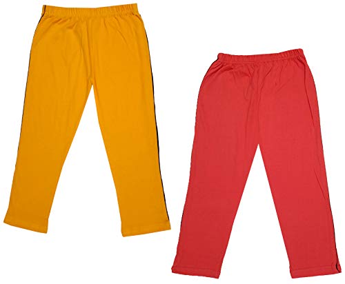 Image of indi weaves Girls Super Soft Cotton Solid Capri Pants Pack of 2