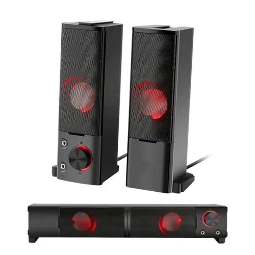 YYXZSL Altavoces Inteligentes de música Envolvente estéreo de 3,5mm, Barra de Sonido de Columna, Ordenador, PC, hogar, Notebook, TV