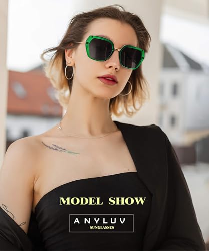 Image of ANYLUV Womens Sunglasses Polarized Sunglasses for Women, Trendy Woman Polarized Ultraviolet Protection Travel