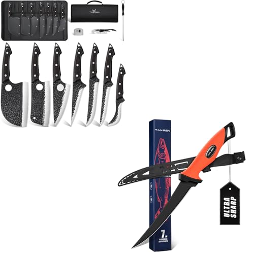 Set Cuchillos Carne 7 Piezas Acero Inox