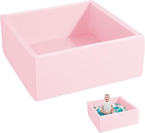 Piscina de bolas de espuma para niños pequeños, piscina cuadrada de bolas blandas, regalo ideal para jugar juguete para niños piscinas para niños,
