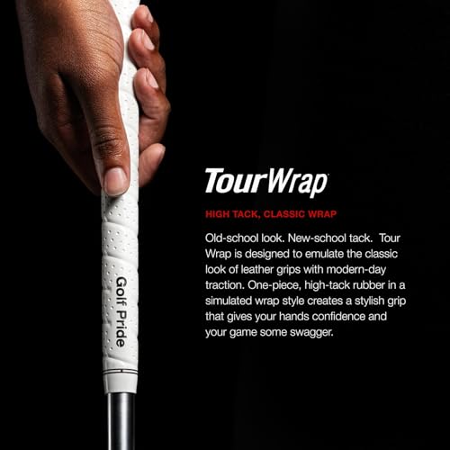Golf Pride Tour Wrap Golf Grip - Comfortable, Durable Grip for Clubs - Classic Wrap Design with High-Tack Feel - Rubber Construction - Standard - Blue - 13 Pack