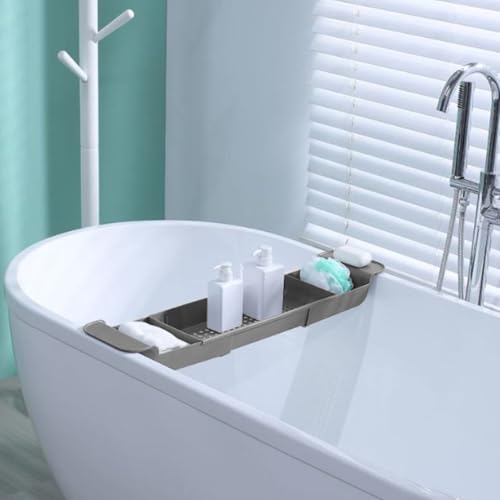Plateau pour baignoire réglable pour shampooings et accessoires de douche - 3