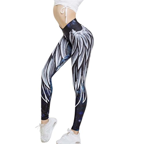 Damen Sexy Schnell Trocknen Druck Atmungsaktive Jogginghose Hosen Lauf-Tights Sport Blickdichte Lang - leggins Fitnesshose Sport Leggings