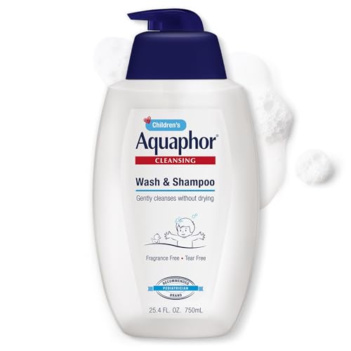 Aquaphor Children's Body Wash and Shampoo, Fragrance Free, Tear F...