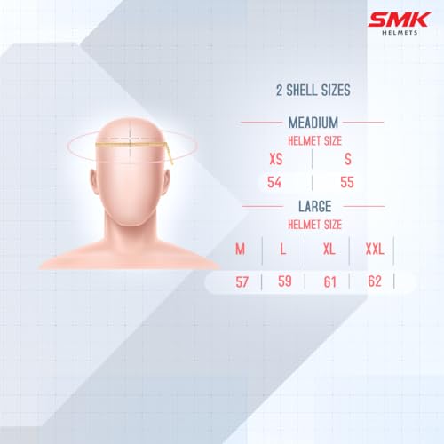 Image of SMK Stellar Sports ISI, DOT and ECE 06 Certified Helmet with Pinlock 30 (GL262 - L)
